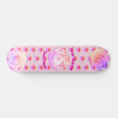 Tomboy Pink Boho Blumen Skateboard (Horizontal)