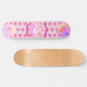 Tomboy Pink Flower Skateboard (Horizontal)