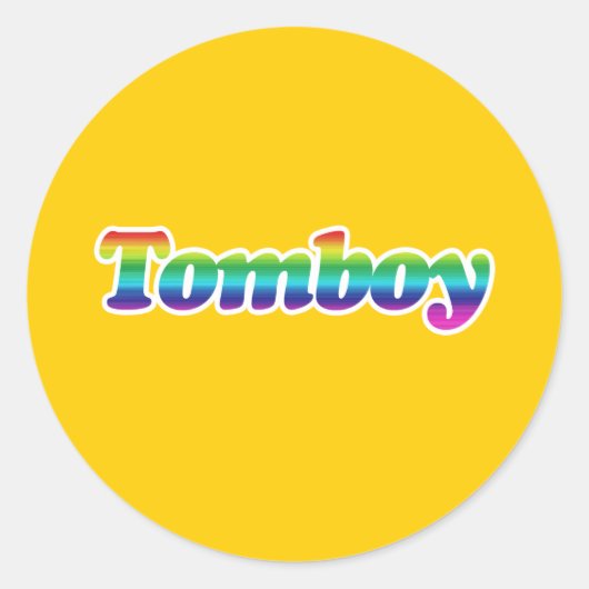 TOMBOY PRIDE RUNDER AUFKLEBER (Vorderseite)