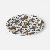 Tomboy Toy Yorkie Yorkshire Terrier Pappteller (Schrägansicht)