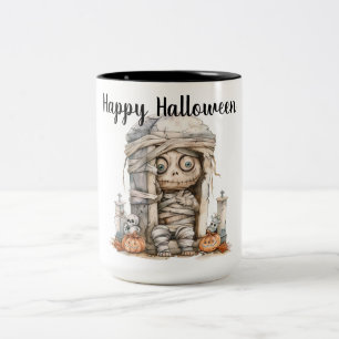 Tombside Trouble - Mama Mischief & Mini Monster Zweifarbige Tasse