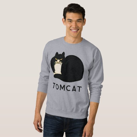 Tomcat Chinese Qing Dynsty Black Manchu Cat Sweatshirt (Vorne ganz)