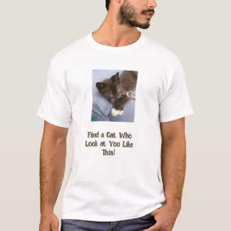 Tomcat-Foto, lustiger Text vorne und hinten, anpas T-Shirt