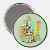 Tomcat Happy St. Patrick's Day Magnet (Vorderseite/Rückseite)