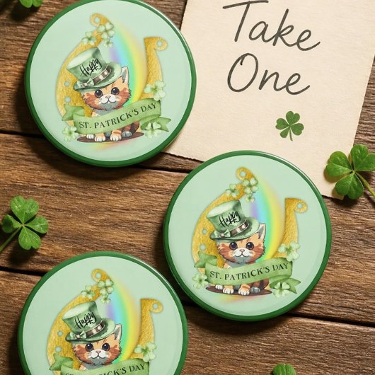 Tomcat Happy St. Patrick's Day Magnet