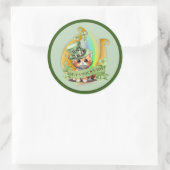 Tomcat Happy St. Patrick's Day Runder Aufkleber (Tasche)