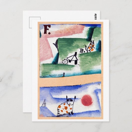 Tomcat Turf, Paul Klee Postkarte (Vorne/Hinten)