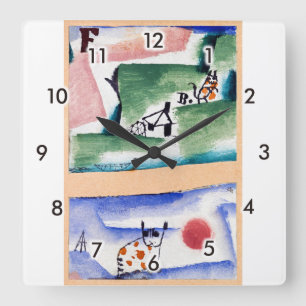Tomcat Turf, Paul Klee Quadratische Wanduhr