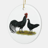 Tomeru Long Crower Chickens Keramikornament (Links)