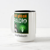 Tomgrüne Radiokaffee-Tasse Zweifarbige Tasse (Vorderseite Links)