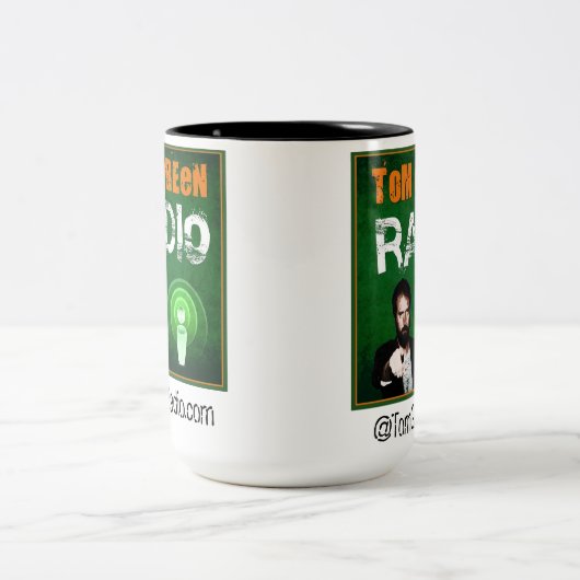 Tomgrüne Radiokaffee-Tasse Zweifarbige Tasse (Mittel)