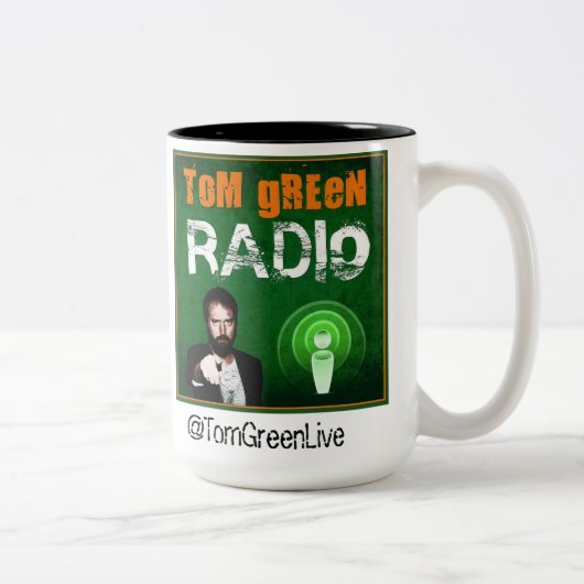 Tomgrüne Radiokaffee-Tasse Zweifarbige Tasse (Rechts)