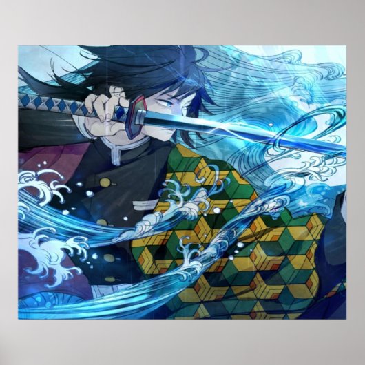 Tomioka giyuu Dämon Poster (Vorne)