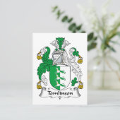 Tomlinson Familienwappen Postkarte (Stehend Vorderseite)