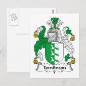 Tomlinson Familienwappen Postkarte (Vorne/Hinten)