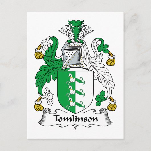 Tomlinson Familienwappen Postkarte (Vorderseite)