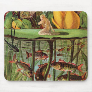 Tommelise sehr trostlos auf dem Wasserlilienblatt, Mousepad