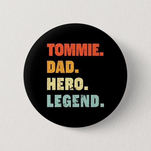 Tommie Dad Held Legende Personalisierter Benutzern Button (Vorderseite)