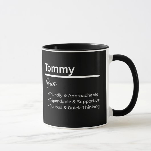 Tommy Boy Name Definition Personalized Mug Tasse (Rechts)