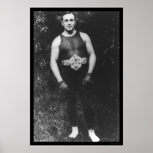 Tommy Burns Boxing 1910 Poster (Vorne)