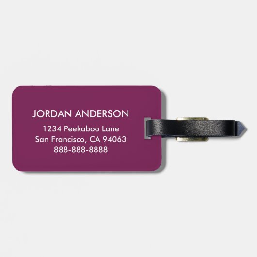 Tommy das Lama Gepäckanhänger (Rückseite horizontal)