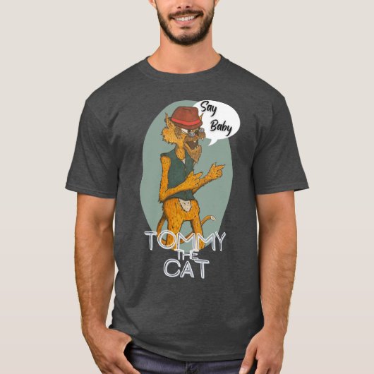 Tommy die Katze lustiger Junge T-Shirt (Vorderseite)