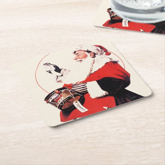 Tommy Drum Rechteckiger Pappuntersetzer (angewinkelt)