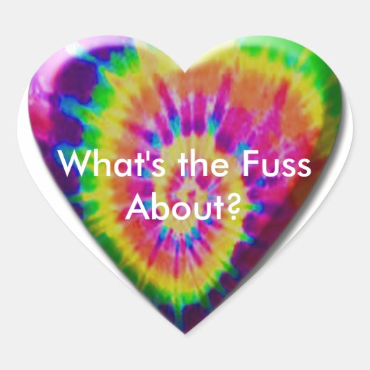 Tommy G Gefärbte Krawatte Heart Herz-Aufkleber (Vorderseite)