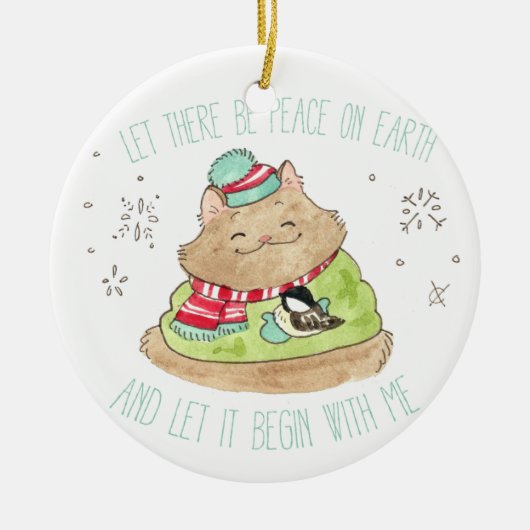 Tommy Lasse Friedensverzierung Keramik Ornament (Vorne)