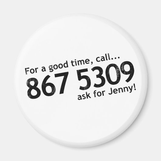 Tommy Tutone 867 5309 Magnet (Vorne)