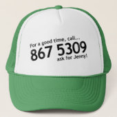 Tommy Tutone 867 5309 Truckerkappe (Vorderseite)