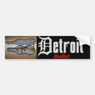 tommygun im guitarcase, Detroit-Kugel Autoaufkleber