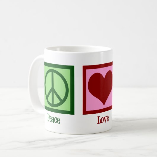 Tomographin Peace Liebe Tomographie Kaffeetasse (Vorderseite Links)