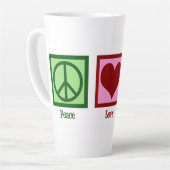 Tomographin Peace Liebe Tomographie Milchtasse (Linke Ecke)