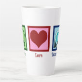 Tomographin Peace Liebe Tomographie Milchtasse (Vorderseite)