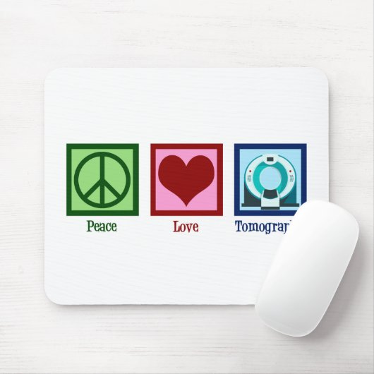 Tomographin Peace Liebe Tomographie Mousepad (Mit Mouse)