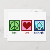Tomographin Peace Liebe Tomographie Postkarte (Vorne/Hinten)