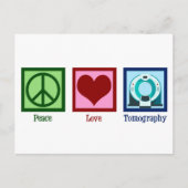 Tomographin Peace Liebe Tomographie Postkarte (Vorderseite)