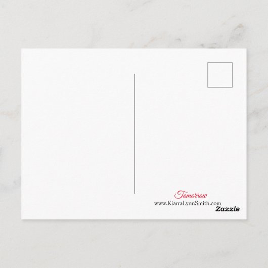 Tomorrow Postcard Postkarte (Rückseite)