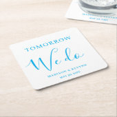 Tomorrow We Do Minimal and Chic | Wedding  Rechteckiger Pappuntersetzer (angewinkelt)