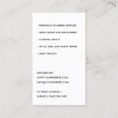 TOMOTO RED NAVY PLUMBER SERVICE PIPS PLUMBING VISITENKARTE (Rückseite)