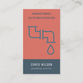 TOMOTO RED NAVY PLUMBER SERVICE PIPS PLUMBING VISITENKARTE