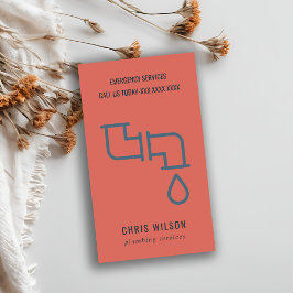 TOMOTO RED NAVY PLUMBER SERVICE PIPS PLUMBING VISITENKARTE