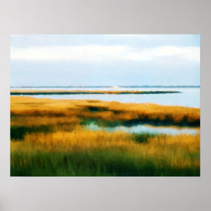 Toms Cove Marsh, Assateague - Impressionismus Poster