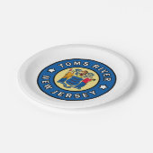 Toms River New Jersey Pappteller (Schrägansicht)