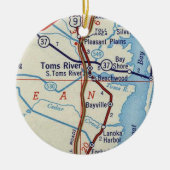 Toms River NJ Map Keramik Ornament (Vorne)