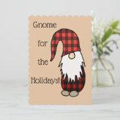 Tomte-Gnome-Weihnachtskarten Feiertagskarte (Stehend Vorderseite)