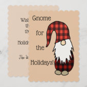 Tomte-Gnome-Weihnachtskarten Feiertagskarte (Vorne/Hinten)