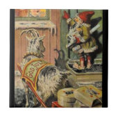 Tomte Nisse, alias Weihnachtsmann Fliese (Vorderseite)