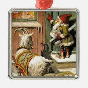 Tomte Nisse, auch bekannt als Weihnachtsmann Silbernes Ornament